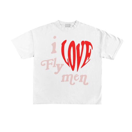 I <3 Fly Men White Tee