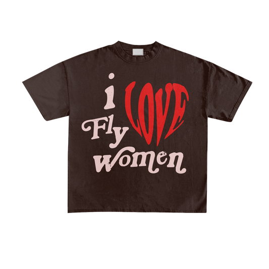 I <3 Fly Women Brown Tee